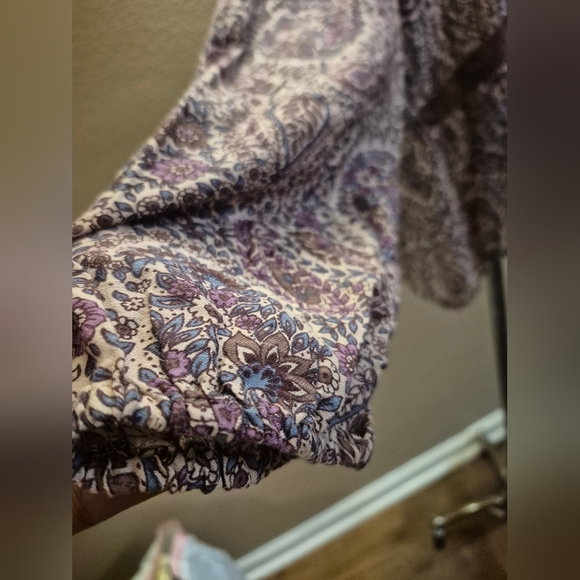 Lucky Brand Purple and Blue Floral Lace Top - Picture 5 of 8